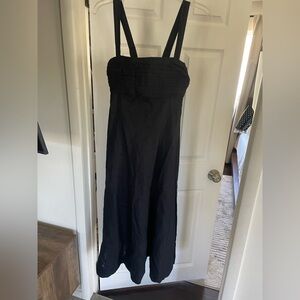 Abercrombie & Fitch Black Sleeveless Midi Dress